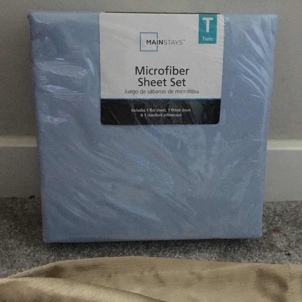 Mainstays Light Blue Microfiber Sheet Set